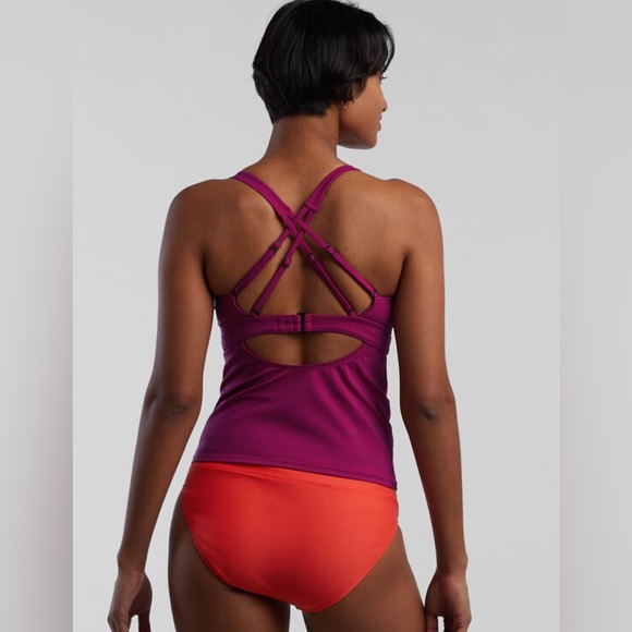 TITLE NINE ORANGE - RED METIS UNDERWIRE
TANKINI TOP SIZE 34D SUMMER BEACH RESORT - Picture 2 of 13